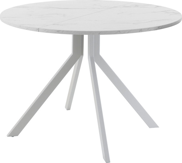 Изображение товара Обеденный стол AMC Elite Е18(900) D1 (серебро/мрамор кристалл)