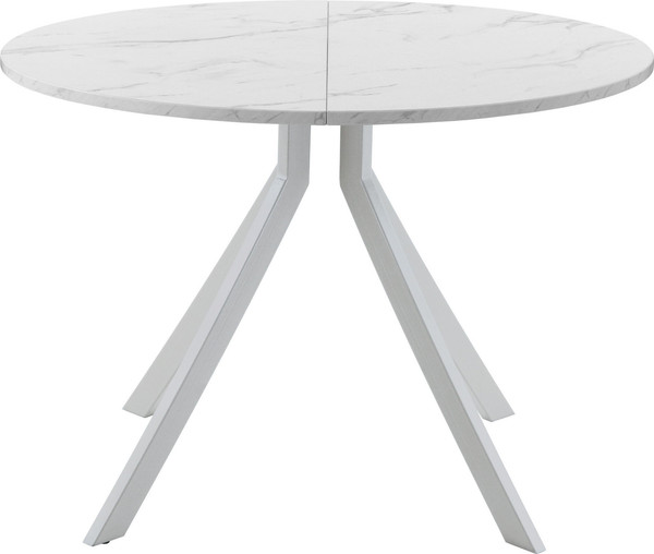 Изображение товара Обеденный стол AMC Elite Е18(900) D1 (серебро/мрамор кристалл)