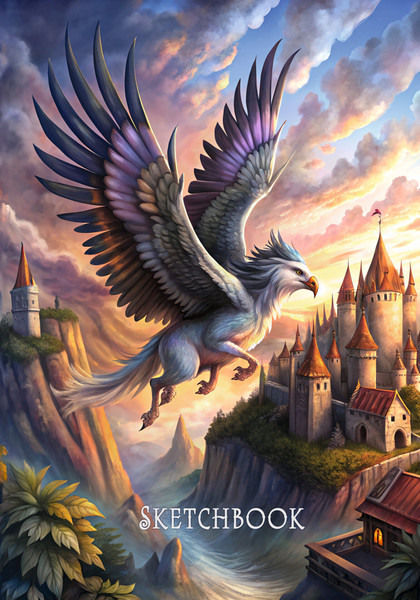 Изображение товара Скетчбук Listoff Грифон / СК5805536 (80л)