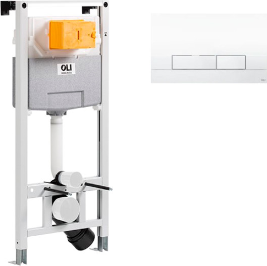 Изображение товара Инсталляция для унитаза Oli 120 / 885052+152939 (белый)
