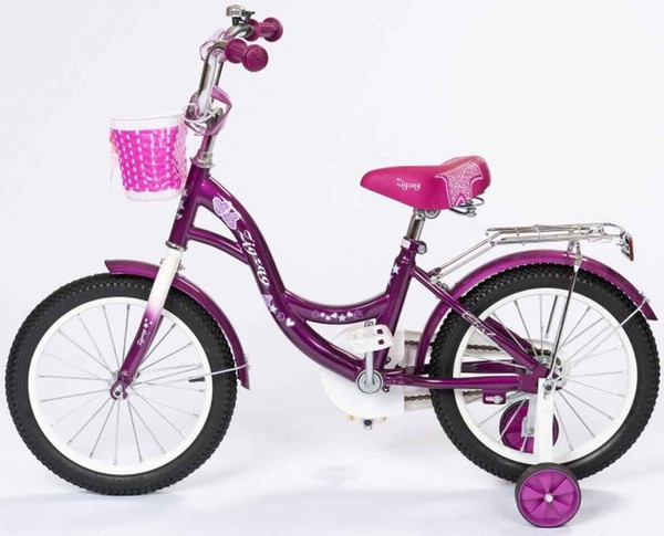 Изображение товара Детский велосипед ZigZag Girl 14 / ZG-1424 (фиолетовый, разобранный, в коробке)
