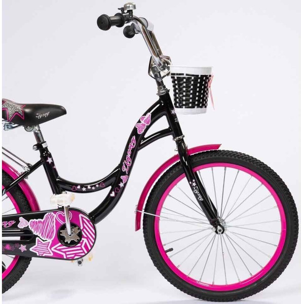 Изображение товара Детский велосипед ZigZag Girl 14 / ZG-1425 (черный/малиновый)