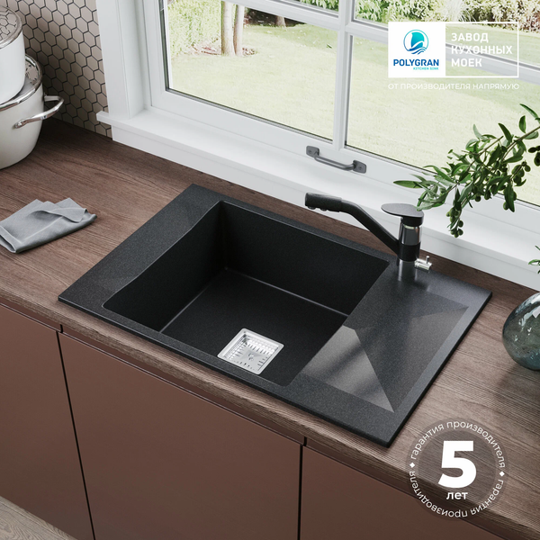 Изображение товара Мойка кухонная Polygran Blade 780 (космос)