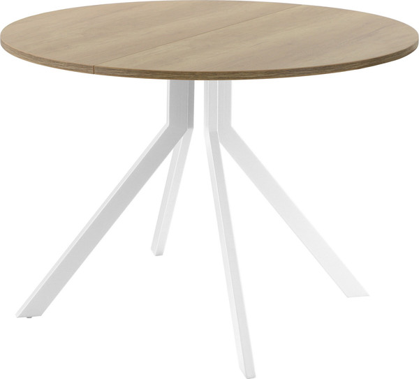 Изображение товара Обеденный стол AMC Elite Е18(900) D1 (белый/дуб небраска натур)