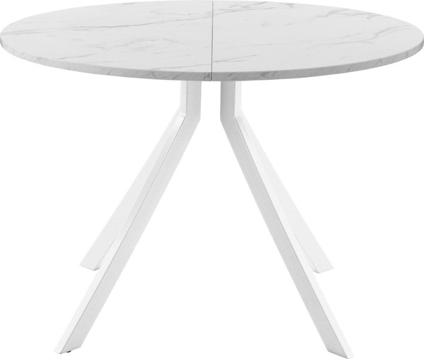 Изображение товара Обеденный стол AMC Elite Е18(900) D1 (белый/мрамор кристалл)