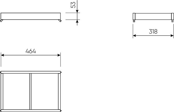 Изображение товара Штанга мебельная Mio Tesoro Макс 2.06.18.450.1 (белый)
