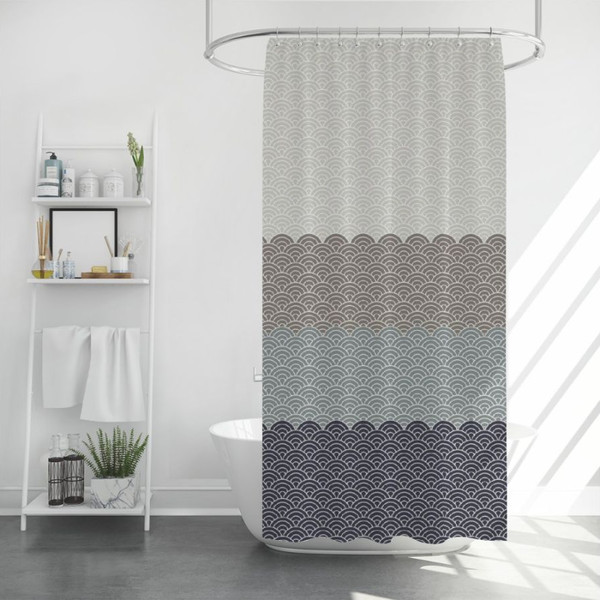 Изображение товара Шторка-занавеска для ванны Perfecto Linea Harmony / 36-118118 (волны)