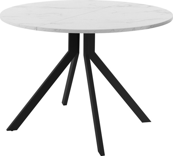 Изображение товара Обеденный стол AMC Elite Е18(800) D1 (черный/мрамор кристалл)