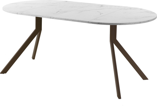 Изображение товара Обеденный стол AMC Elite Е18(800) D1 (коричневый/мрамор кристалл)