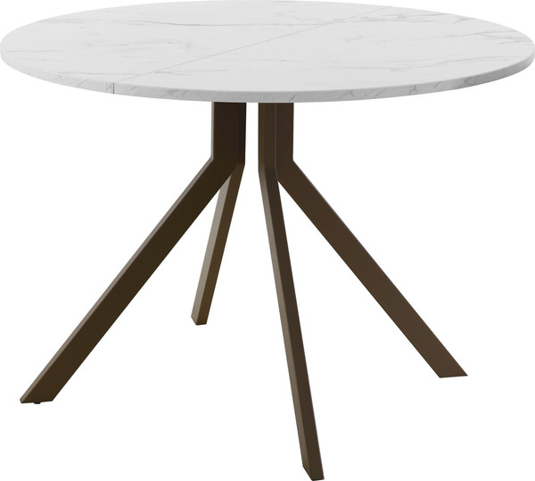 Изображение товара Обеденный стол AMC Elite Е18(800) D1 (коричневый/мрамор кристалл)