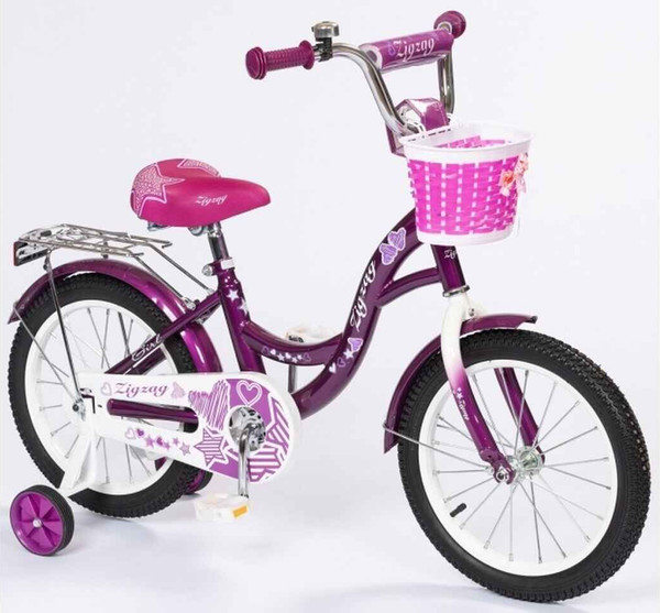 Изображение товара Детский велосипед ZigZag Girl 16 / ZG-1634 (фиолетовый, разобранный, в коробке)