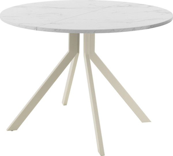 Изображение товара Обеденный стол AMC Elite Е18(800) D1 (бежевый/мрамор кристалл)