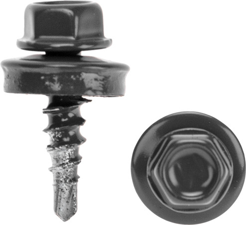 Изображение товара Саморез Kranz Кровельный 4.8х19 RAL 7024 / 1205-4819-3 (250шт)