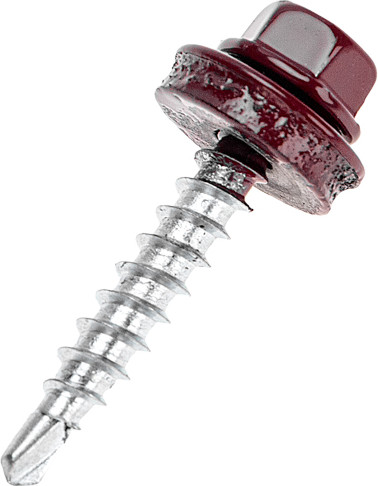 Изображение товара Саморез Kranz Кровельный 4.8х29 RAL 3005 / 1203-4829-3 (250шт)