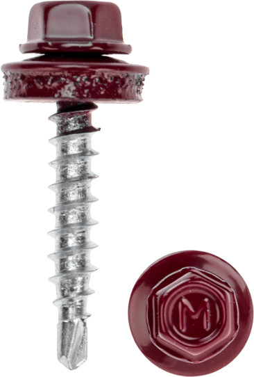 Изображение товара Саморез Kranz Кровельный 4.8х29 RAL 3005 / 1203-4829-3 (250шт)