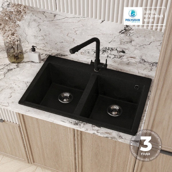 Изображение товара Мойка кухонная Polygran Brig 790 (космос)