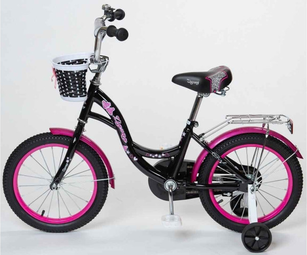 Изображение товара Детский велосипед ZigZag Girl 16 / ZG-1635 (черный/малиновый, разобранный, в коробке)