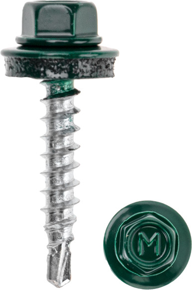 Изображение товара Саморез Kranz Кровельный 4.8х29 RAL 6005 / 1204-4829-3 (250шт)