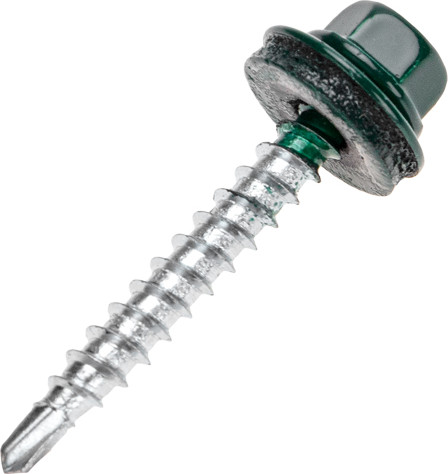 Изображение товара Саморез Kranz Кровельный 4.8х35 RAL 6005 / 1204-4835-3 (250шт)