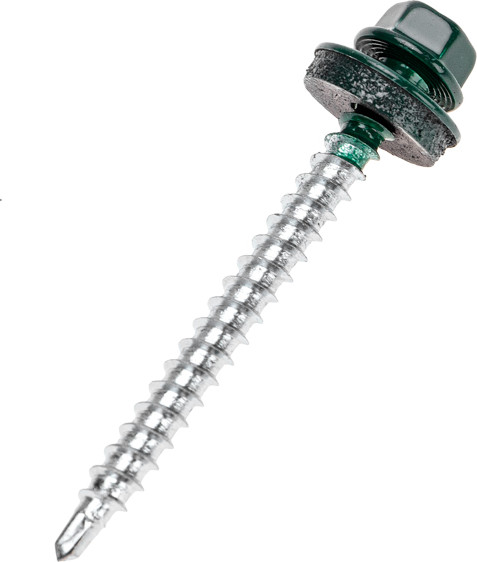 Изображение товара Саморез Kranz Кровельный 4.8х50 RAL 6005 / 1204-4850-3 (150шт)