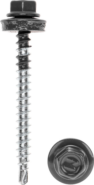 Изображение товара Саморез Kranz Кровельный 4.8х50 RAL 7024 / 1205-4850-3 (150шт)