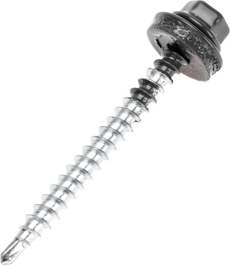 Изображение товара Саморез Kranz Кровельный 4.8х50 RAL 7024 / 1205-4850-3 (150шт)