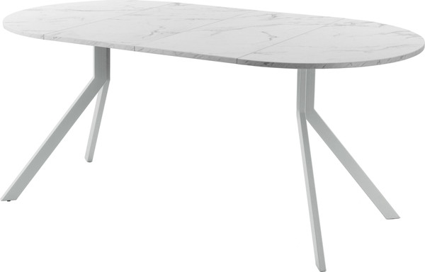 Изображение товара Обеденный стол AMC Elite Е18(800) D1 (серебро/мрамор кристалл)