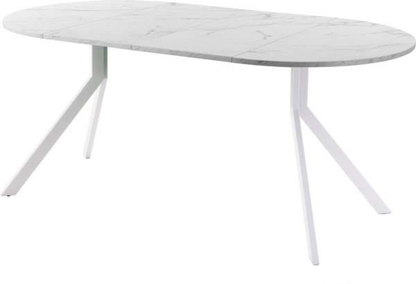 Изображение товара Обеденный стол AMC Elite Е18(800) D1 (белый/мрамор кристалл)