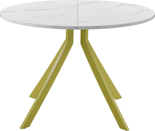 Изображение товара Обеденный стол AMC Elite Е18(800) D1 (золото/мрамор кристалл)