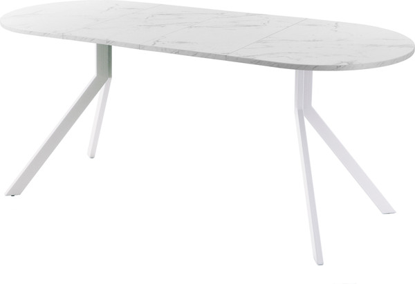 Изображение товара Обеденный стол AMC Elite Е18(1200) D3 (белыймМрамор кристалл)