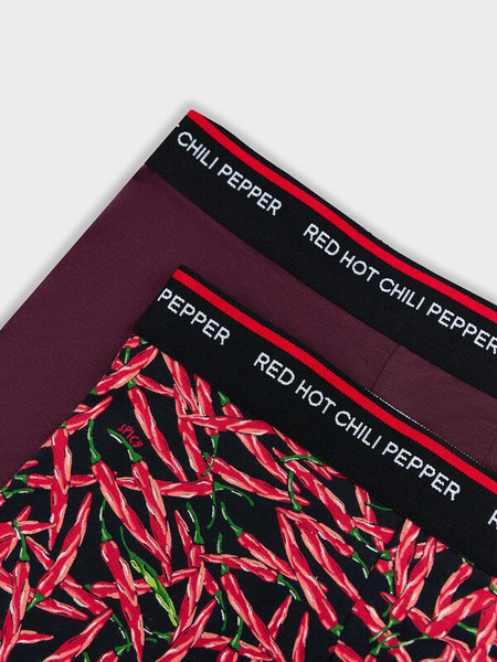 Изображение товара Комплект мужских трусов Mark Formelle 411215-2 (р.90-100, винный/перчики на черном)