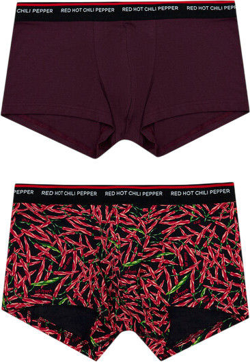 Изображение товара Комплект мужских трусов Mark Formelle 411215-2 (р.94-104, винный/перчики на черном)