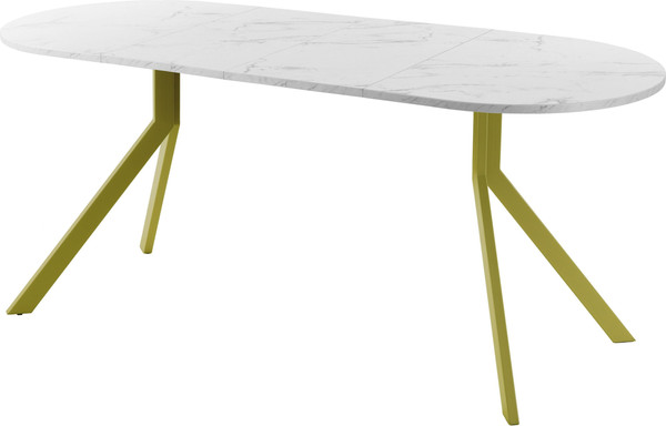 Изображение товара Обеденный стол AMC Elite Е18(1200) D3 (золото/мрамор кристалл)