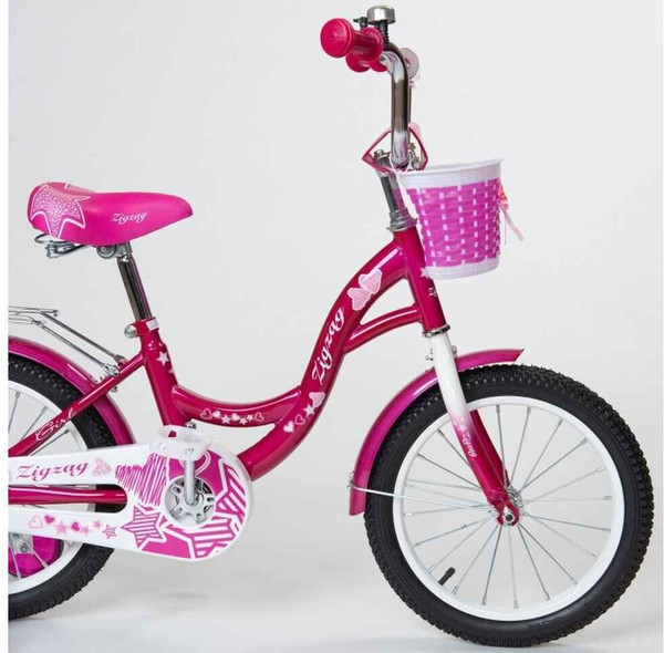 Изображение товара Детский велосипед ZigZag Girl / ZG-1832 (малиновый, разобранный, в коробке)