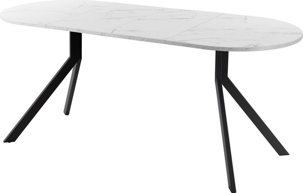 Изображение товара Обеденный стол AMC Elite Е18(1200) D3 (черный/мрамор кристалл)