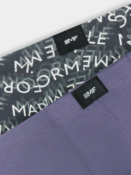 Изображение товара Комплект мужских трусов Mark Formelle 411216-2 (р.102-112, пыльно-фиолетовый/текст на графите)