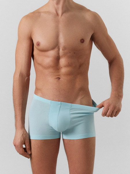 Изображение товара Комплект мужских трусов Mark Formelle 411216-3 (р.90-100, голубой/узор на голубой дымке/атлантика)