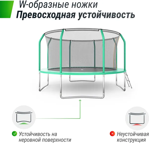 Изображение товара Батут UNIX Line Supreme Basic 12ft / trusub12g (зеленый)