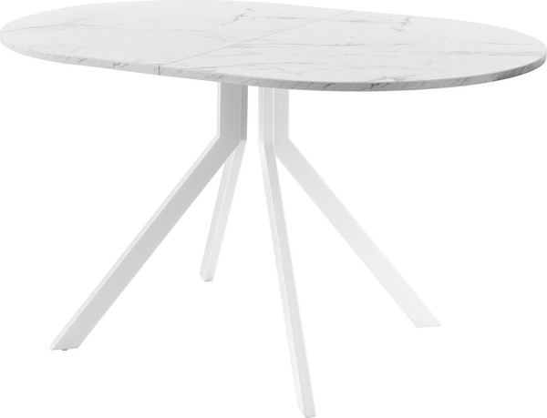 Изображение товара Обеденный стол AMC Elite Е18(1100) D3 (белый/мрамор кристалл)