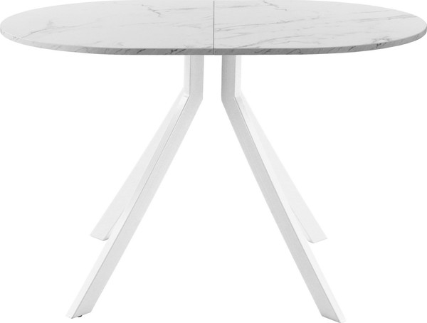 Изображение товара Обеденный стол AMC Elite Е18(1100) D3 (белый/мрамор кристалл)
