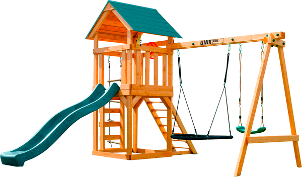 Изображение товара Игровой комплекс UNIX Kids 6в1 / plu6in1dg (темно-зеленый)