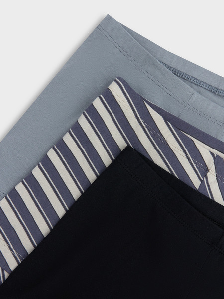 Изображение товара Комплект мужских трусов Mark Formelle 411216-3 (р.90-100, сизый/полоска горизонтальная/черный)