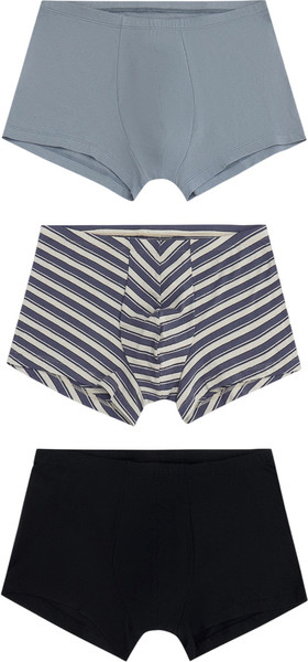 Изображение товара Комплект мужских трусов Mark Formelle 411216-3 (р.90-100, сизый/полоска горизонтальная/черный)