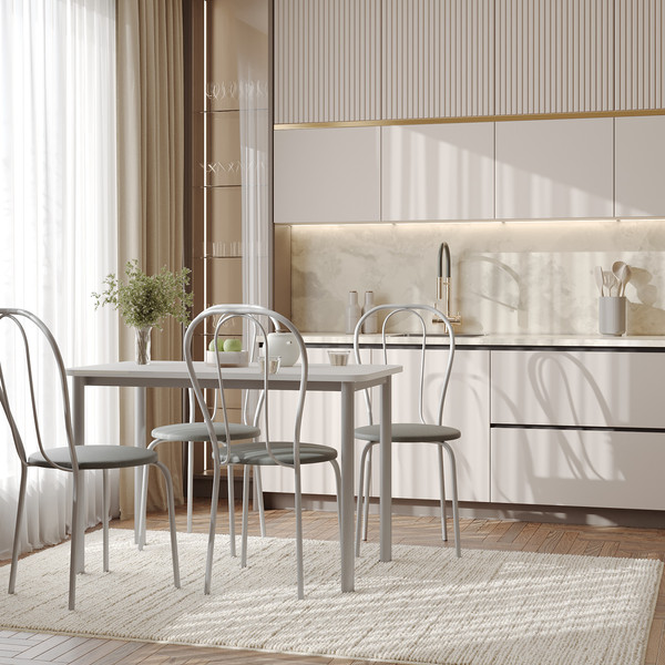 Изображение товара Стул Mio Tesoro Тюльпан Плюс (серый/металлик)