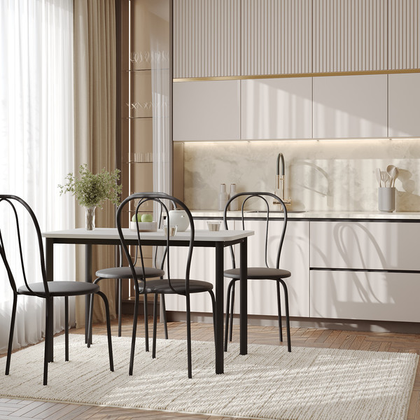 Изображение товара Стул Mio Tesoro Тюльпан Плюс (черный/черный)