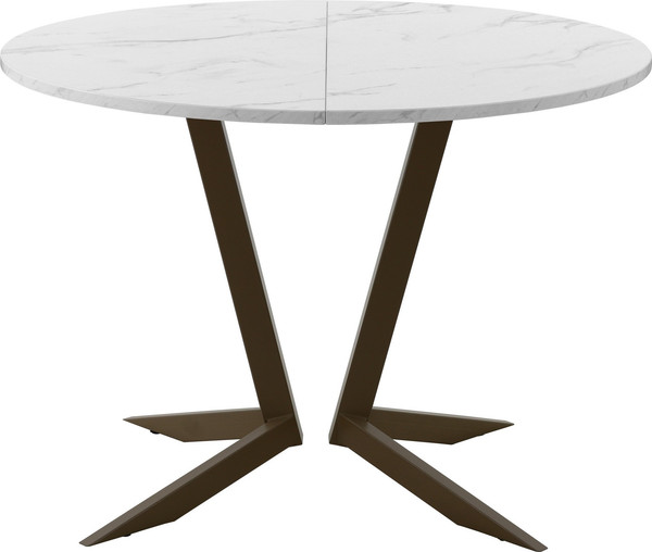 Изображение товара Обеденный стол AMC Elite Е19(900) D1 (коричневый/мрамор кристалл)