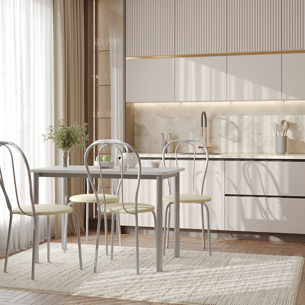 Изображение товара Стул Mio Tesoro Тюльпан Плюс (бежевый/металлик)