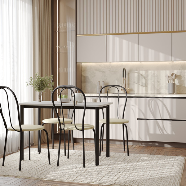 Изображение товара Стул Mio Tesoro Тюльпан Плюс (бежевый/черный)