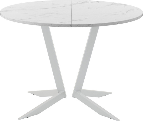 Изображение товара Обеденный стол AMC Elite Е19(900) D1 (серебро/мрамор кристалл)