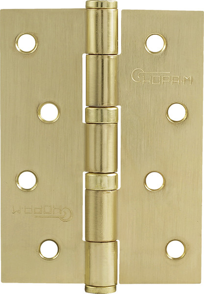 Изображение товара Комплект петель дверных Нора-М 4-2ВВ FHP SB 100x75x2.5 универсальная (матовое золото)